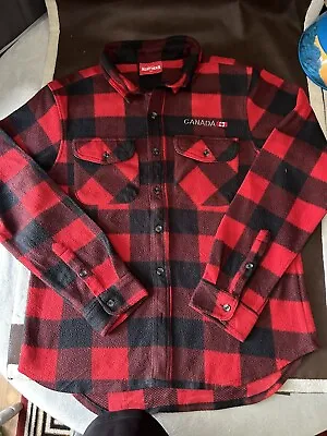Buy Northern Souvenirs Jacket Men’s Flannel Buffalo Red Check Shacket WARM • 11.25£