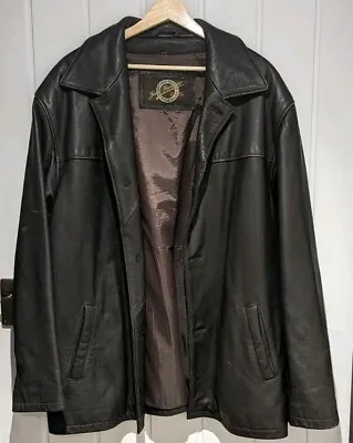 Buy Vintage Jean Forestier Dark Brown Leather Jacket Size Large • 50£