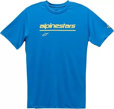 Buy Alpinestars Line Up Perf Short Sleeve Tee Casual Men Wear T-Shirt - Bright Blue • 22.99£