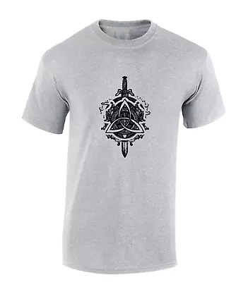 Buy Sword Of Triquetra Mens T Shirt Celtic Vikings Design Hammer Thor Cool Top • 7.99£