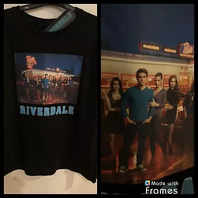 Buy Riverdale Black Print T-shirt..all The Gang..brand New..sizes 12-24. • 12.99£
