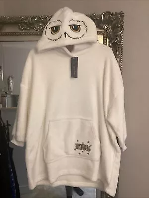 Buy Bnwt M&s Girls Harry Potter Hedwig Oversized Dressing Gown Hoodie Age 9-10 Years • 15.99£
