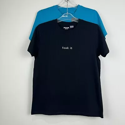 Buy French Connection T Shirts Tops Blue Black Cotton Jersey Size Small 2 Pack New • 12.50£