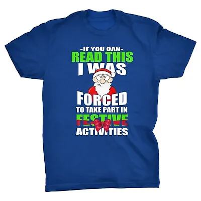 Buy Forced To Be Festive Funny Grumpy Santa T-Shirt Christmas Xmas Moody • 15.99£