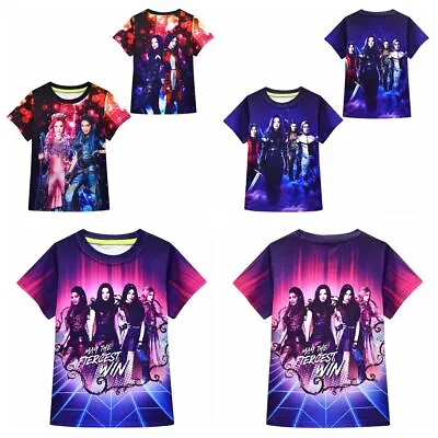 Buy New Descendants 3 Cute Kids Girls Casual Cartoon T Shirts Tops Clothes 3-12 Yrs • 8.99£