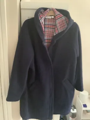 Buy Denim & Co Size XL Navy Blue Fleece Jacket Coat BNWOT • 15£