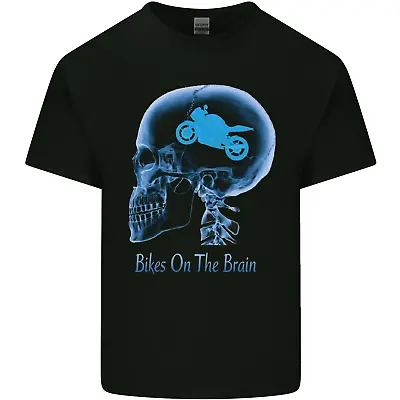 Buy Bikes On The Brain Funny Motorbike Biker Mens Cotton T-Shirt Tee Top • 8.75£
