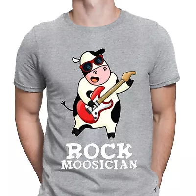 Buy Rock Moosician Funny Cow Pun Animal Cartoon Musician Novelty Mens T-Shirts Top#D • 3.99£