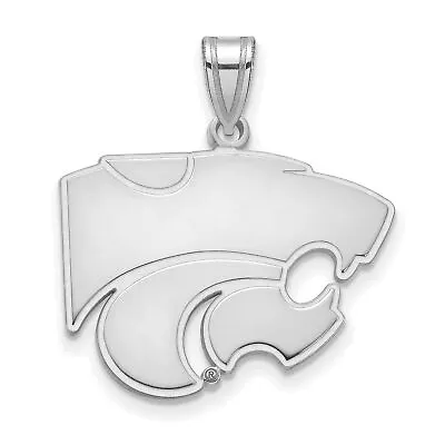 Buy Kansas State University Wildcats School Mascot Head Pendant In Sterling Silver • 65.20£