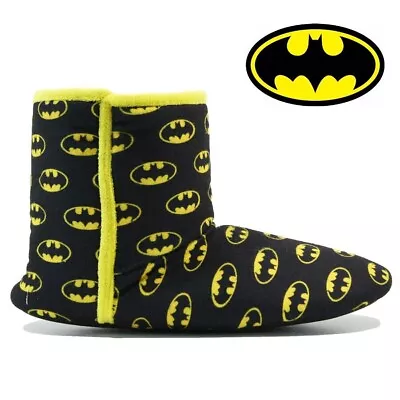 Buy Batman Mens Slippers Black Comfy Padded Novelty Warm Slippers New Uk Sizes 7-12 • 10.98£