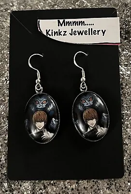 Buy Silver 925 Death Note Earrings Anime Jewellery Cosplay Gift For Her • 9.95£