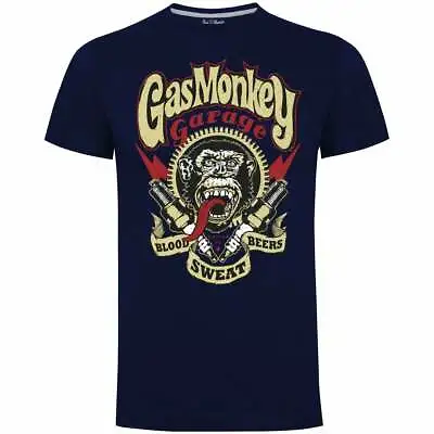 Buy Gas Monkey Garage Spark Plugs T Shirt - Navy Blue - UK STOCK UK SELLER GMG • 17.99£