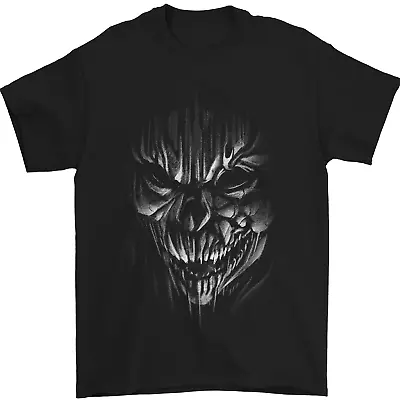 Buy Demon Skull Devil Satan Grim Reaper Gothic Mens T-Shirt 100% Cotton • 12.48£