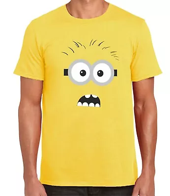 Buy Kids Despicable Me Shocked Minion Big Face, Gru, Fun T Shirt Size 3-4 To 12-13 • 8.50£