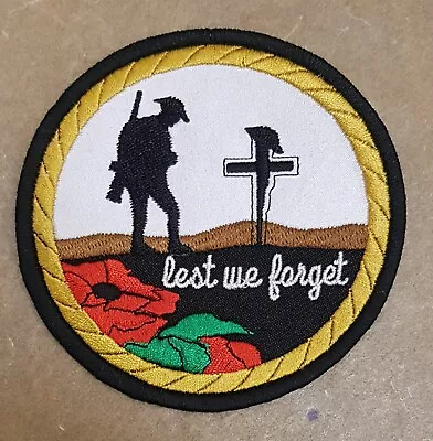 Buy Remembrance Embroidery Patches Biker |Military| Poppy Lest We Forget Soldier  • 5.60£