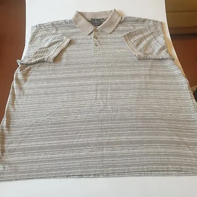Buy Official Guinness Polo Shirt Top Grey Striped Mens XL Excellent Condition • 8.99£