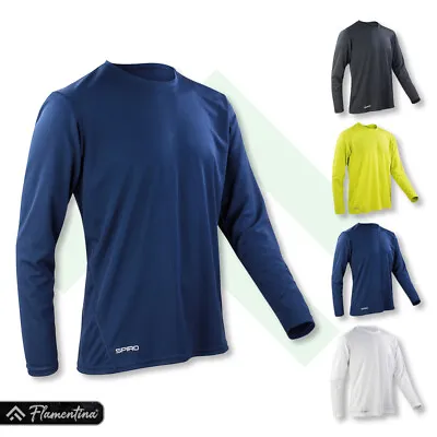 Buy Mens Quick-Dry Long Sleeve T-Shirt Gym Top Cycling Running Jogging Sports Spiro • 10.72£