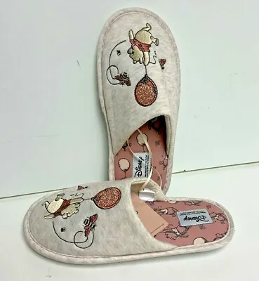 Buy Disney Winnie The Pooh Slippers Ladies Indoor Slip On Mule Xmas Gift New Primark • 14.76£