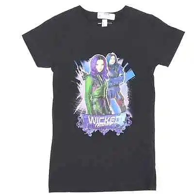 Buy Disney Descendants Wicked Friends Mal Evie Black T-Shirt Tee Girls Size Large • 14.21£