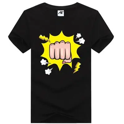 Buy Mens Art Punch Printed T Shirt Short Sleeve Crew Neck Casual Wear Top Tee • 6.97£