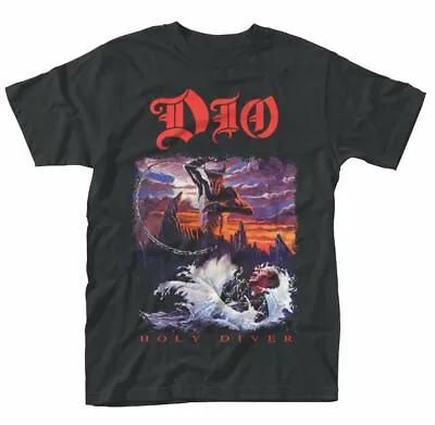 Buy Official Dio T Shirt Holy Diver Black Mens Classic Punk Rock Metal Tee NEW • 16.28£