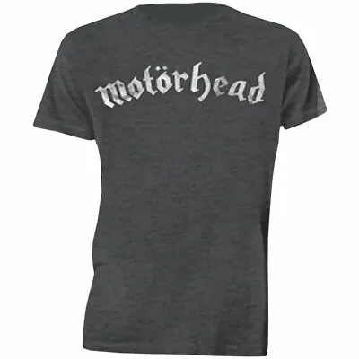 Buy Motorhead T Shirt Distressed Logo Official Mens Grey Tee Lemmy Classic Rock NEW • 16.28£