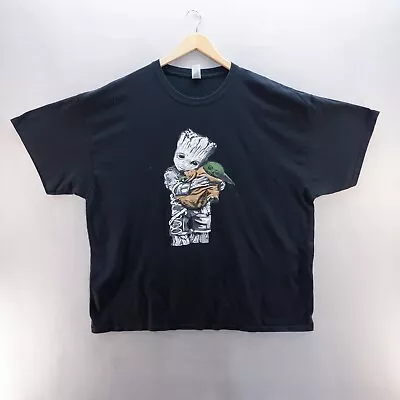 Buy Gildan T Shirt 3XL Black Graphic Print Baby Groot Baby Yoda Short Sleeve • 9.02£