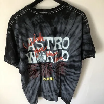 Buy Travis Scott Astro World ‘wish You Were Here’ USA Tie Dye Tour T-shirt Size XL • 55£