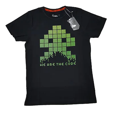 Buy Joystick Junkies OFFICIAL We Are The Code Retro Arcade Space Invaders T-Shirt • 14.95£