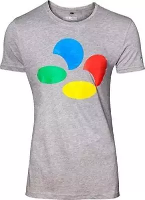 Buy Official Nintendo Controller Button Shirt, Bioworld Nintendo T-Shirt, Medium • 9.99£