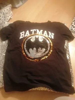 Buy Boys Batman T Shirt. Age 8. Sequin Effect. • 1.99£