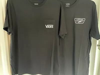 Buy 2 Vans Off The Wall Black T Shirts Mens Xl Vintage Retro Worn Once • 7.50£