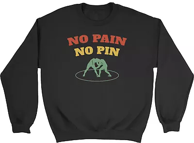 Buy Funny Wrestling Kids Sweatshirt No Pain No Pin Wrestler Boys Girls Gift Jumper • 12.99£