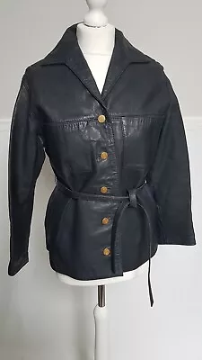 Buy 1950s VINTAGE Leather Jacket ARCHID AVST DUX BURG CO TYR 1780 Buttons Size S • 56£