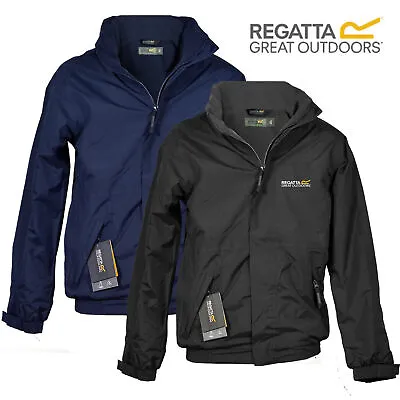 Buy Regatta Dover Mens Hooded Fleece Lined Bomber Waterproof Jacket Rain Coat RRP£70 • 19.99£