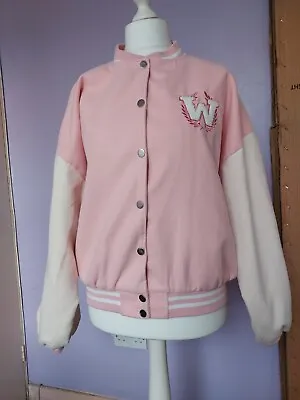 Buy Boohoo - Pink Varsity Jacket - Size 12 - Oversized • 15.99£