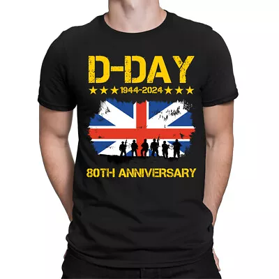 Buy 80th Anniversary 1944-2024 UK Remembrance Day Historical Mens T-Shirts #U25JGW1 • 9.99£