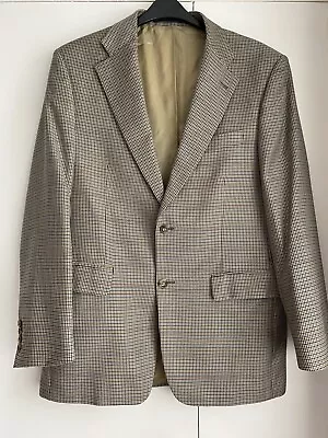 Buy Marks And Spencer  Jacket 40” M Wool Tweed Check Beige Excellent  • 7£