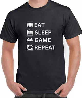 Buy Eat Sleep Game Repeat Gamer Gaming T-Shirt • 10.99£