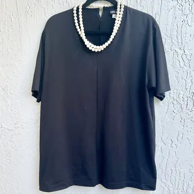 Buy Junya Watanabe Short Sleeve Embellished Pearls T-Shirts Black Women's Size Small • 216.92£