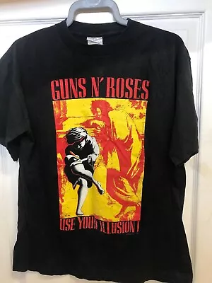Buy Genuine 1991 Guns N' Roses Illusion Vintage  T-shirt • 60£