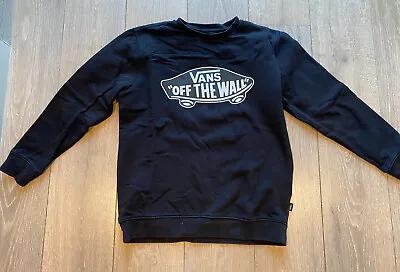 Buy VANS Boys Sweatshirt Black, Size L (12-14), Genuine, Flawless • 12.90£