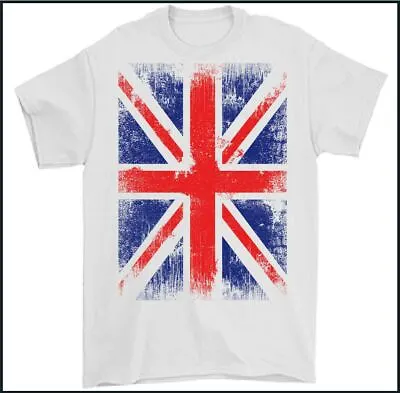Buy Mens Kids Union Jack T-Shirt Queens Jubilee Distressed Great Britain Flag Top • 10.99£