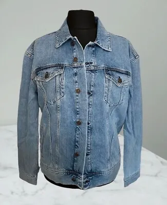 Buy Urban Outfitters Loom Hooper Unisex Light Wash Vintage Distressed Denim Jacket M • 5.99£
