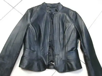 Buy NEXT LEATHER JACKET 8 10 Military Black Real Cavalry Steampunk Goth Soft • 74.99£