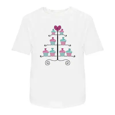 Buy 'Cupcakes On Stand' Men's / Women's Cotton T-Shirts (TA039497) • 11.99£