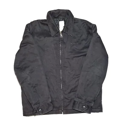 Buy Carhartt Mens Jacket Workwear J293 Twill Jacket Blanket Lined Black Uk Large L • 65£
