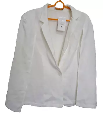 Buy XL White Ladies Cape Sleeveless JUSTFAB Unlined Single Button Closure Jacket New • 11.99£