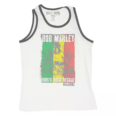 Buy BILLABONG Bob Marley Roots Rock Reggae Mens Band Vest White Sleeveless M • 19.99£