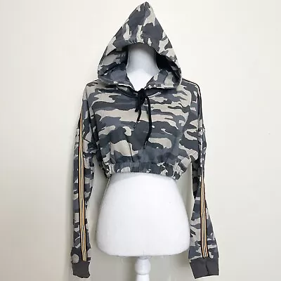 Buy Dance & Marvel Cropped Hoodie Camouflage Drawstrings Soldier Jacket Long Sleeves • 18.79£